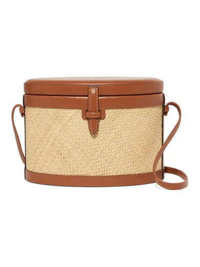 Iraca Trunk raffia and leather shoulder bag | NET-A-PORTER (US)