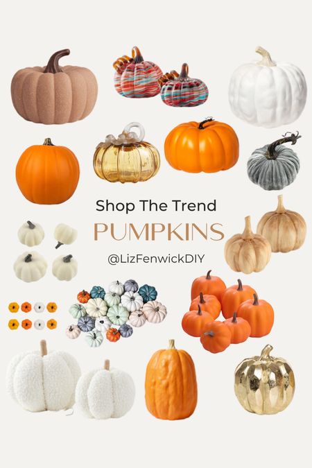 Shop the trend: pumpkins! One of my favorite seasonal accents for fall, there are so many gorgeous options! 

#LTKhome #LTKSeasonal #LTKstyletip