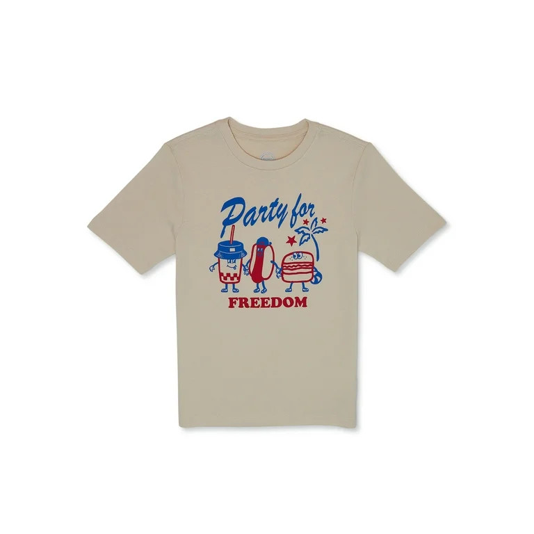 Wonder Nation Boys Americana T-Shirt, Sizes 4-18 & Husky - Walmart.com | Walmart (US)