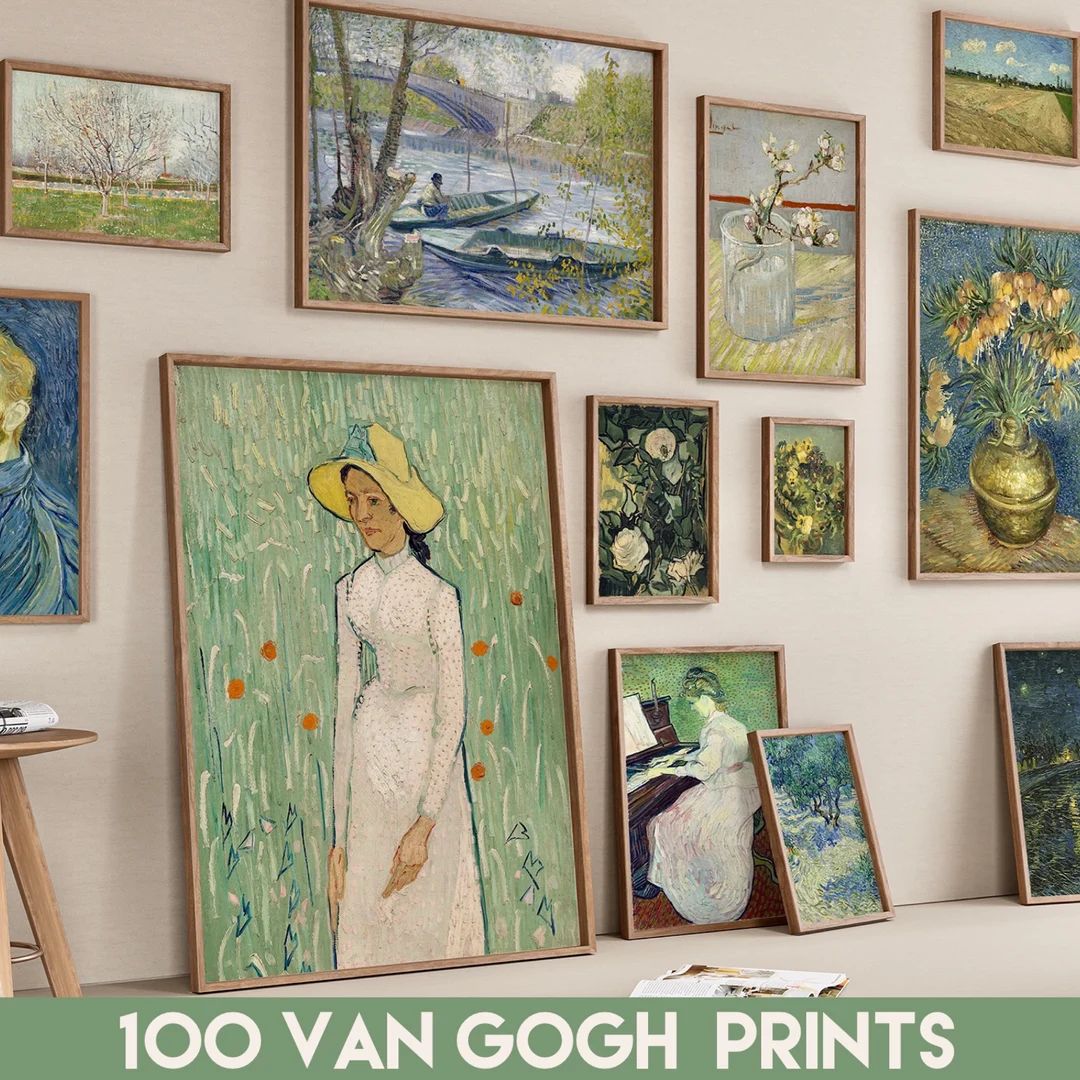 100 Vincent Van Gogh Wall Art Digital Prints Set, Eclectic Home Decor, Printable Famous Classic D... | Etsy (US)