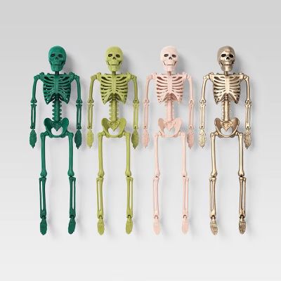 4pc 10" Skeleton Halloween Decorative Objects - Hyde & EEK! Boutique™ | Target