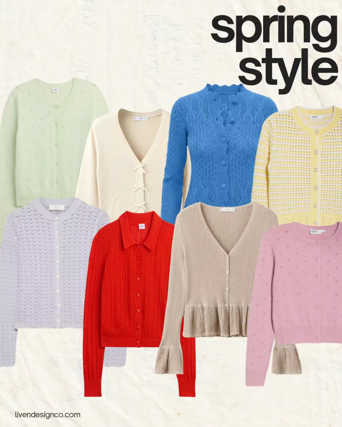 Spring cardigan. Spring style. Ruffle cardigan. Easter outfit. Lime green cardigan. Lilac. Lavender. Yellow. Pointelle sweater 

#LTKSeasonal #LTKSaleAlert