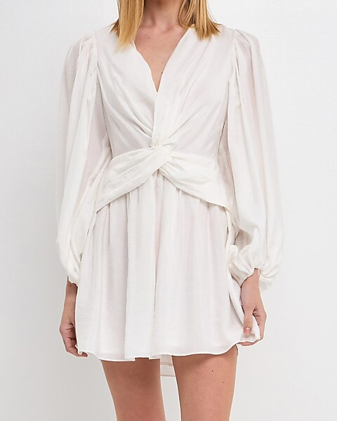 Endless Rose Twist Front Draped Mini Dress | Express