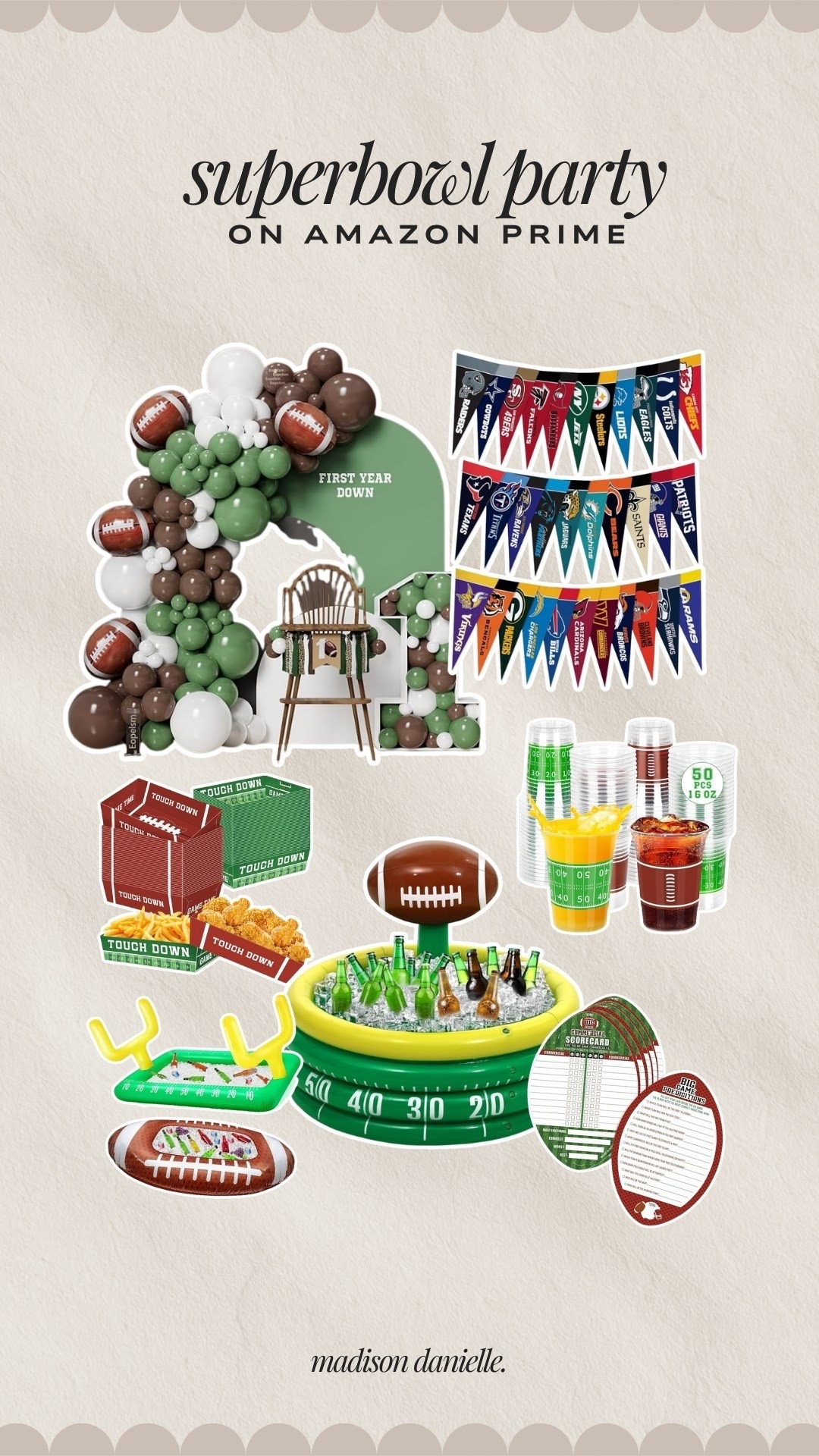 Sports themed party!! So cutie!! All Amazon!!⚽️🏀🏈⚾️🥎🎾🏐🏉🏓



#LTKfitnessgoals #LTKHome #LTKfoodie