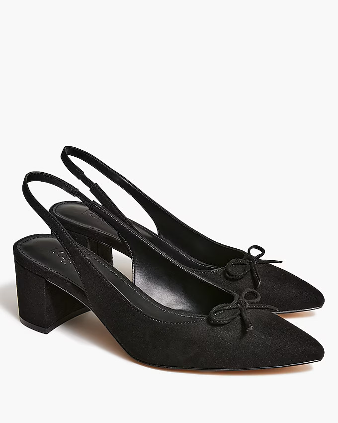 Slingback bow heels | J.Crew Factory