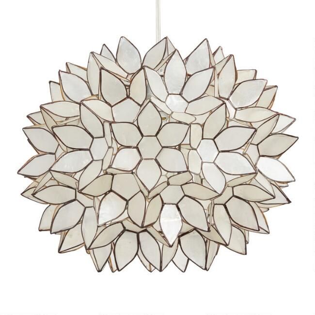 Large Capiz Lotus Pendant Shade | World Market