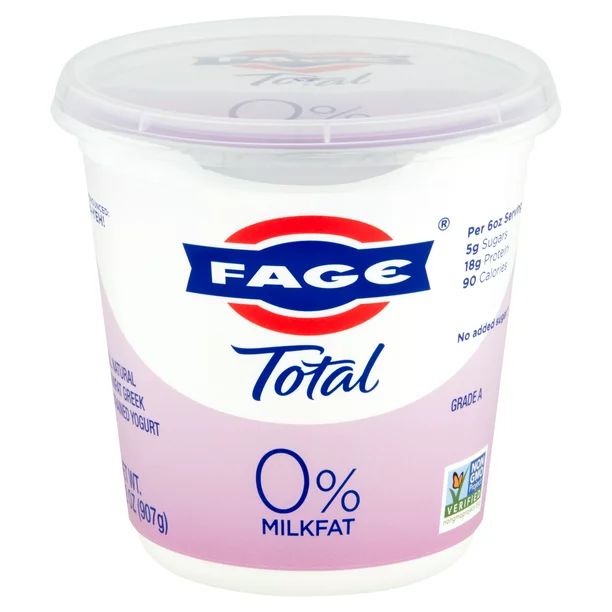 FAGE Total 0% Milkfat All Natural Nonfat Greek Strained Yogurt, 32 oz - Walmart.com | Walmart (US)
