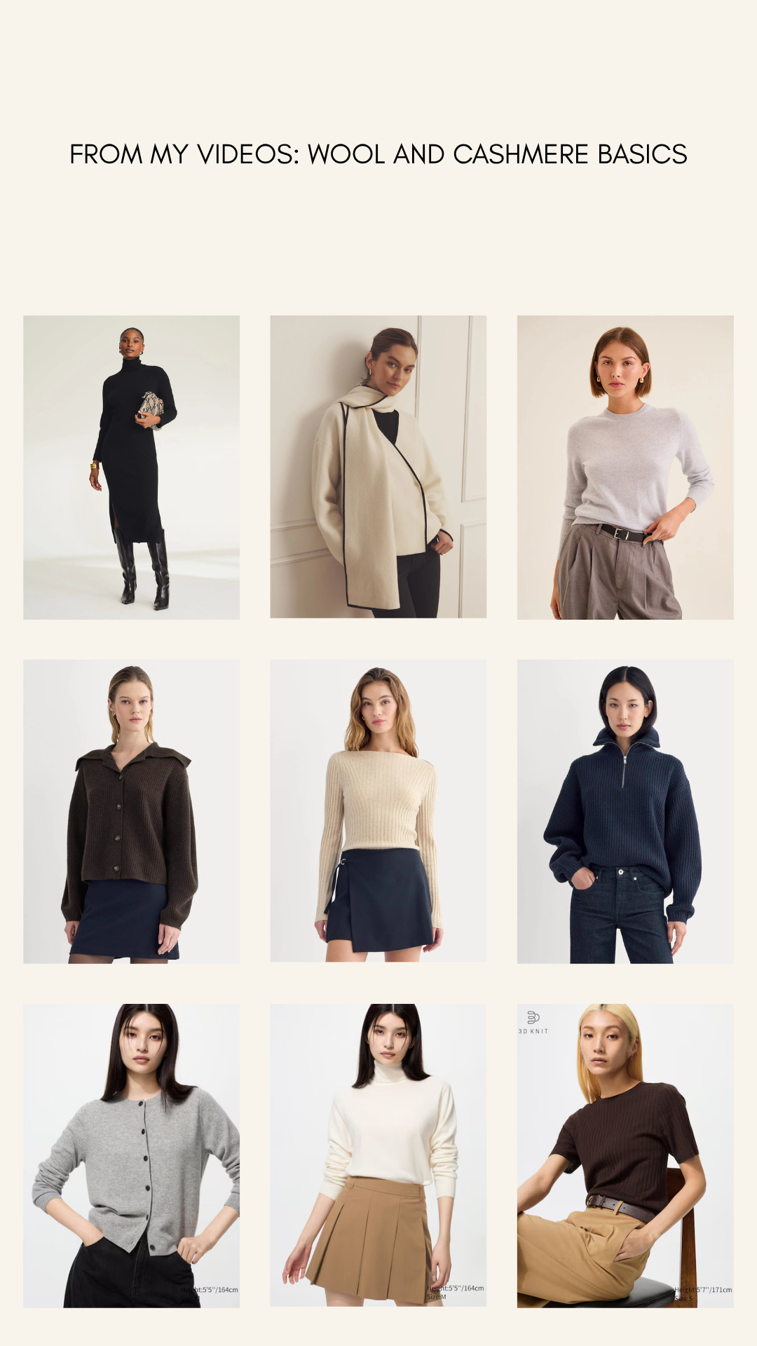 Wool and Cashmere sweater and basics for Fall and Winter. Affordable prices! 

 #LTKGiftGuide #LTKHoliday #LTKSeasonal