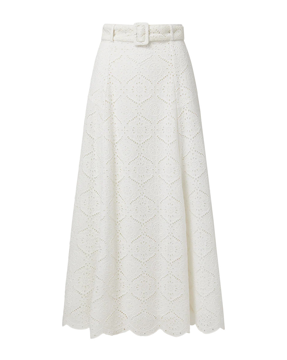 Vintry Eyelet Skirt | Veronica Beard