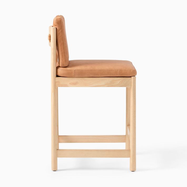 Halsey Leather Bar & Counter Stool | West Elm (US)