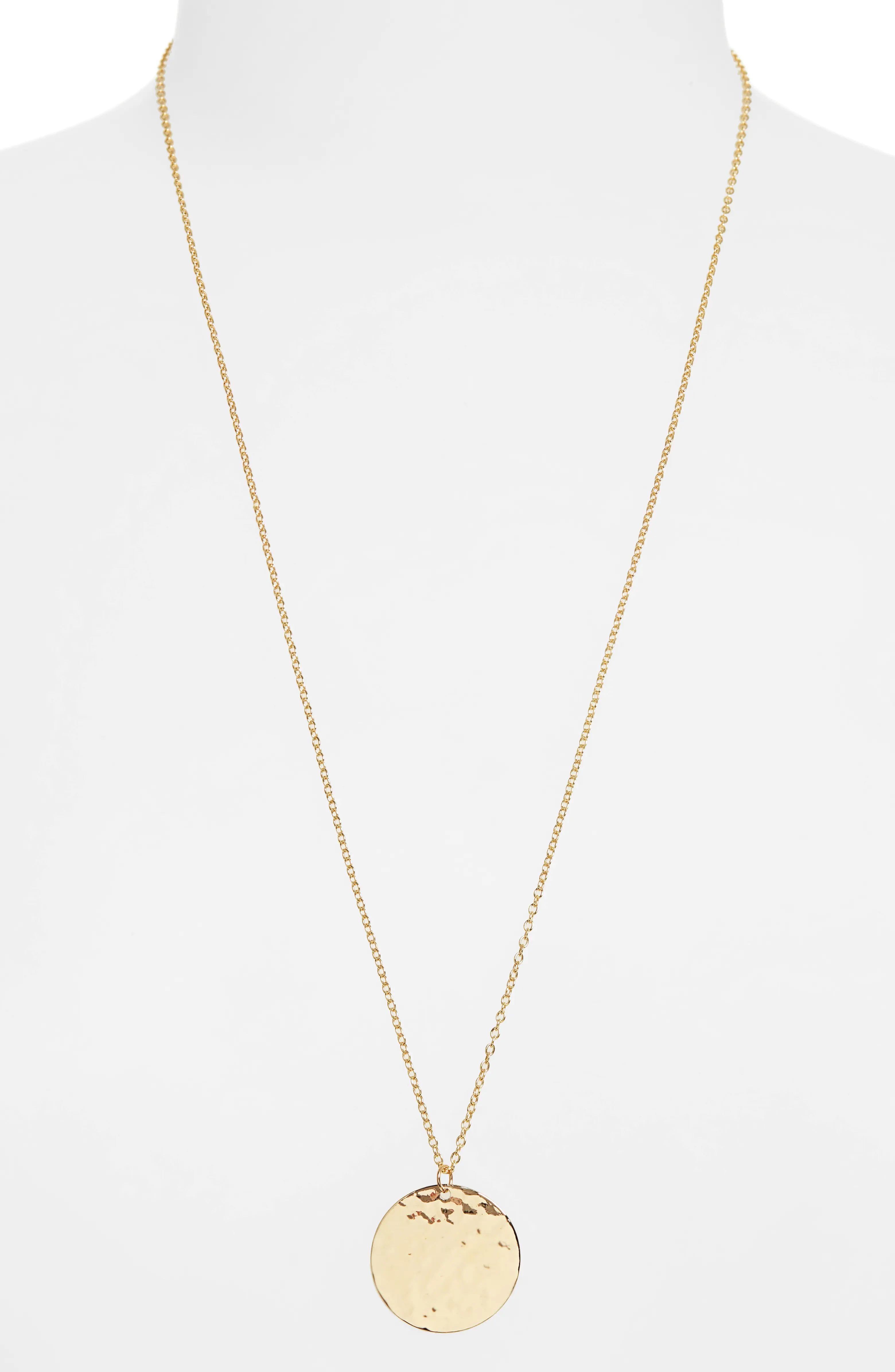 Hammered Pendant Necklace | Nordstrom