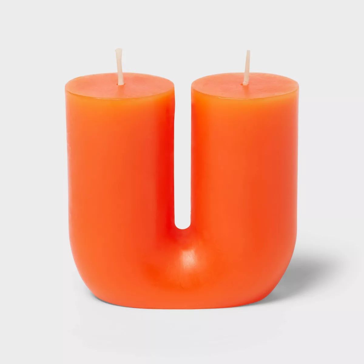 2-Wick U Shaped Pillar Candle Dark Orange - Opalhouse™ | Target
