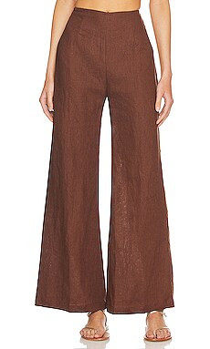 FAITHFULL THE BRAND Ottavio Pants in Chocolate from Revolve.com | Revolve Clothing (Global)
