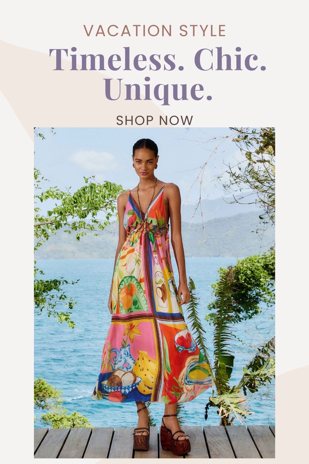 Colorful Tropical Maxi Dress – Vibrant Resort Wear for Summer Vacations & Beach Parties
✨✨✨

Make a bold statement on your next getaway with this vibrant tropical print maxi dress — perfect for summer vacations, beach parties, and island getaways. Featuring a plunging neckline, colorful fruit and palm prints, and a breezy silhouette, this dress is the definition of vacation chic. Pair with platform sandals and a woven bag for the ultimate resort look. 🍹🌴 Click to shop this show-stopping vacation dress before it’s gone!

#LTKParties #LTKStyleTip #LTKTravel