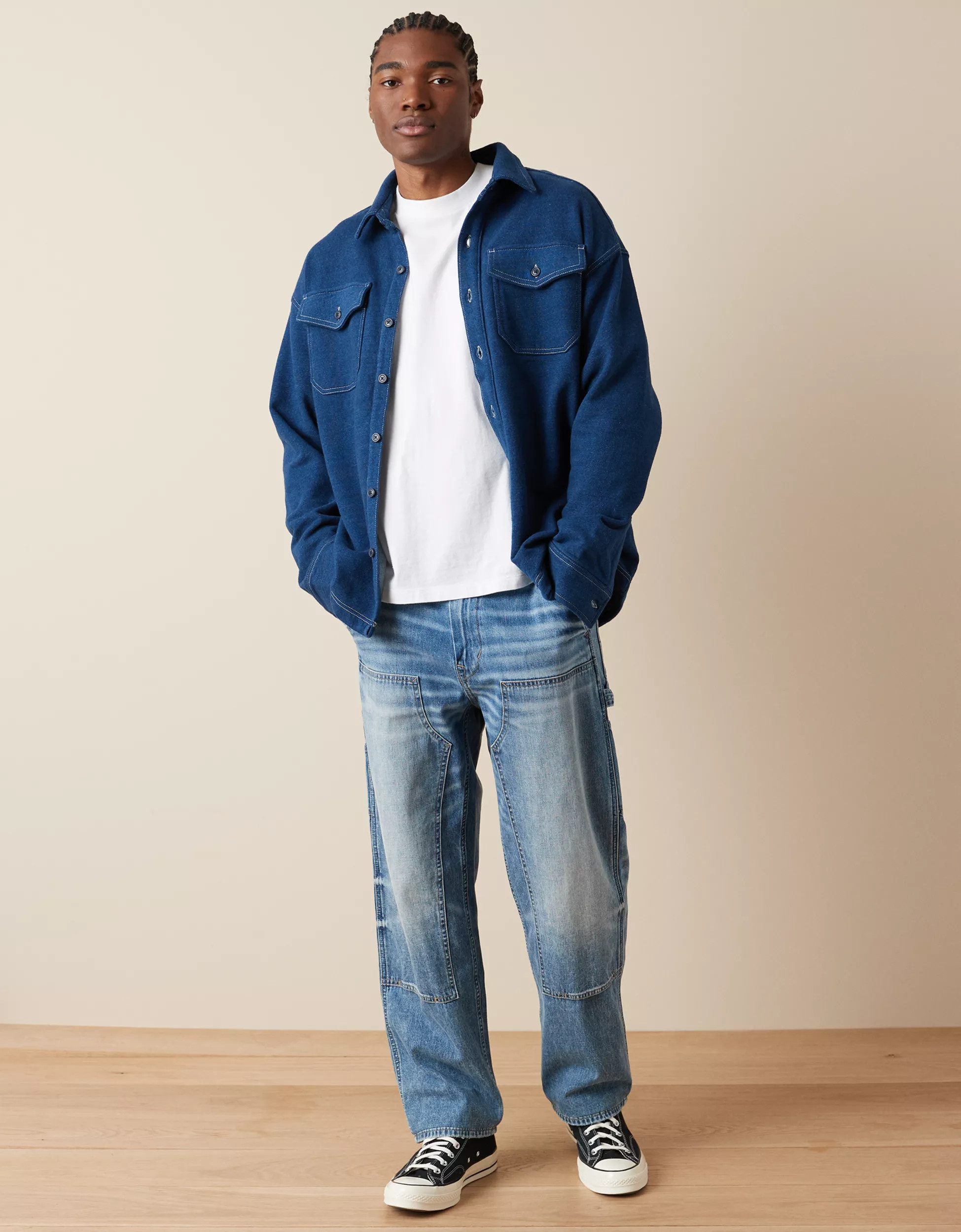 AE Fleece Trucker Shirt Jacket | American Eagle Outfitters (US & CA)