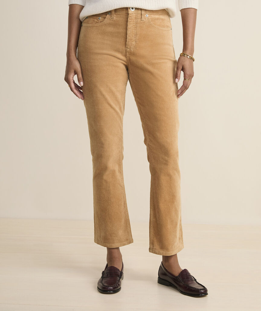 Kick Flare Mid-Rise Corduroy Pants | vineyard vines