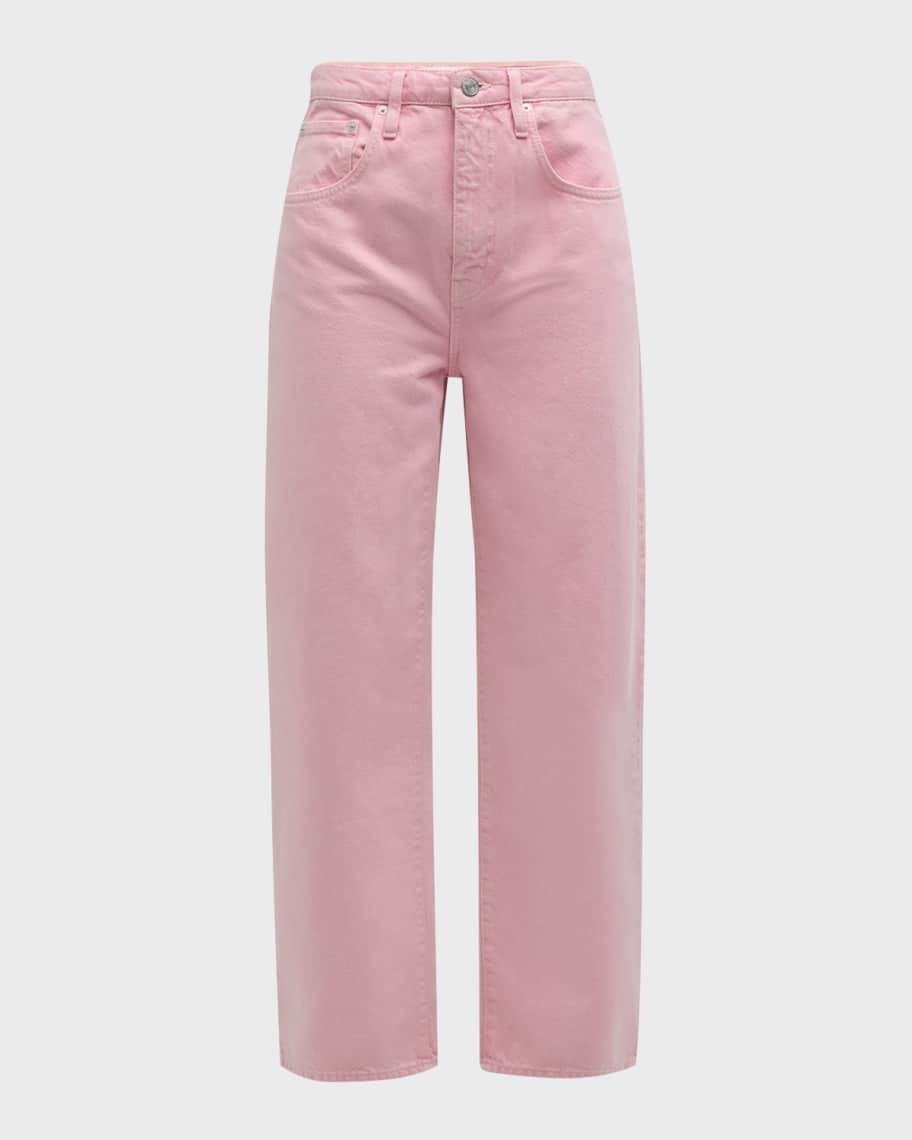 FRAME High Rise Barrel-Leg Jeans | Neiman Marcus