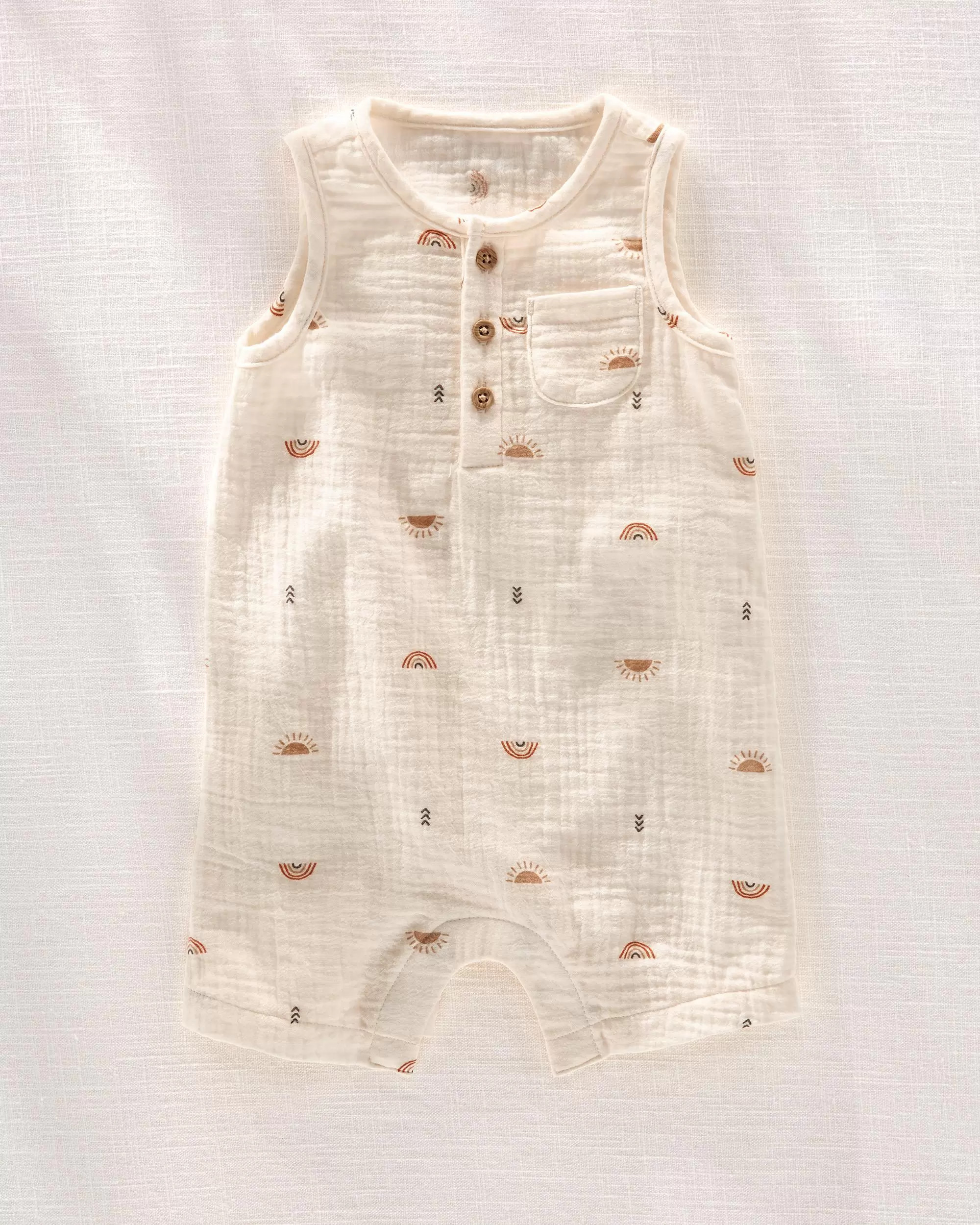 Baby Hilary Duff Rays And Rainbows Crinkle Gauze Romper | Carter's