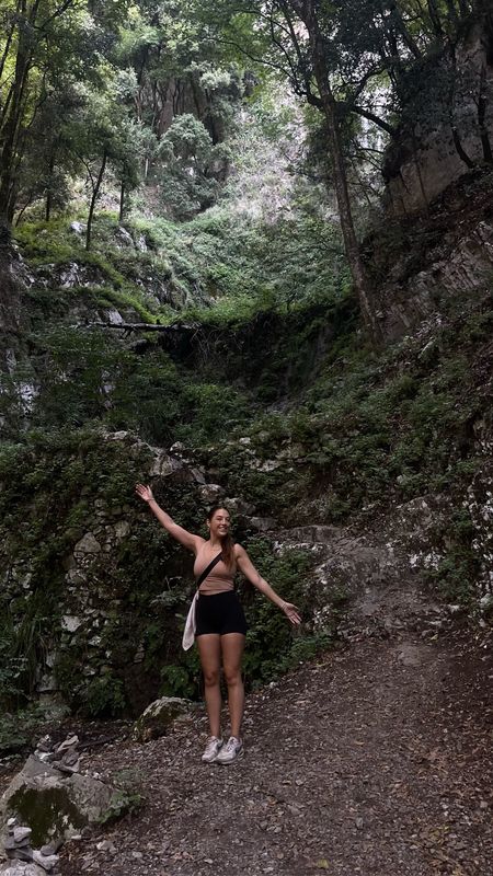 Italy honeymoon hiking outfit!! Wearing a 4 in the lulu lemon shorts and a small in the tank top 

#LTKfitness #LTKeurope #LTKtravel
