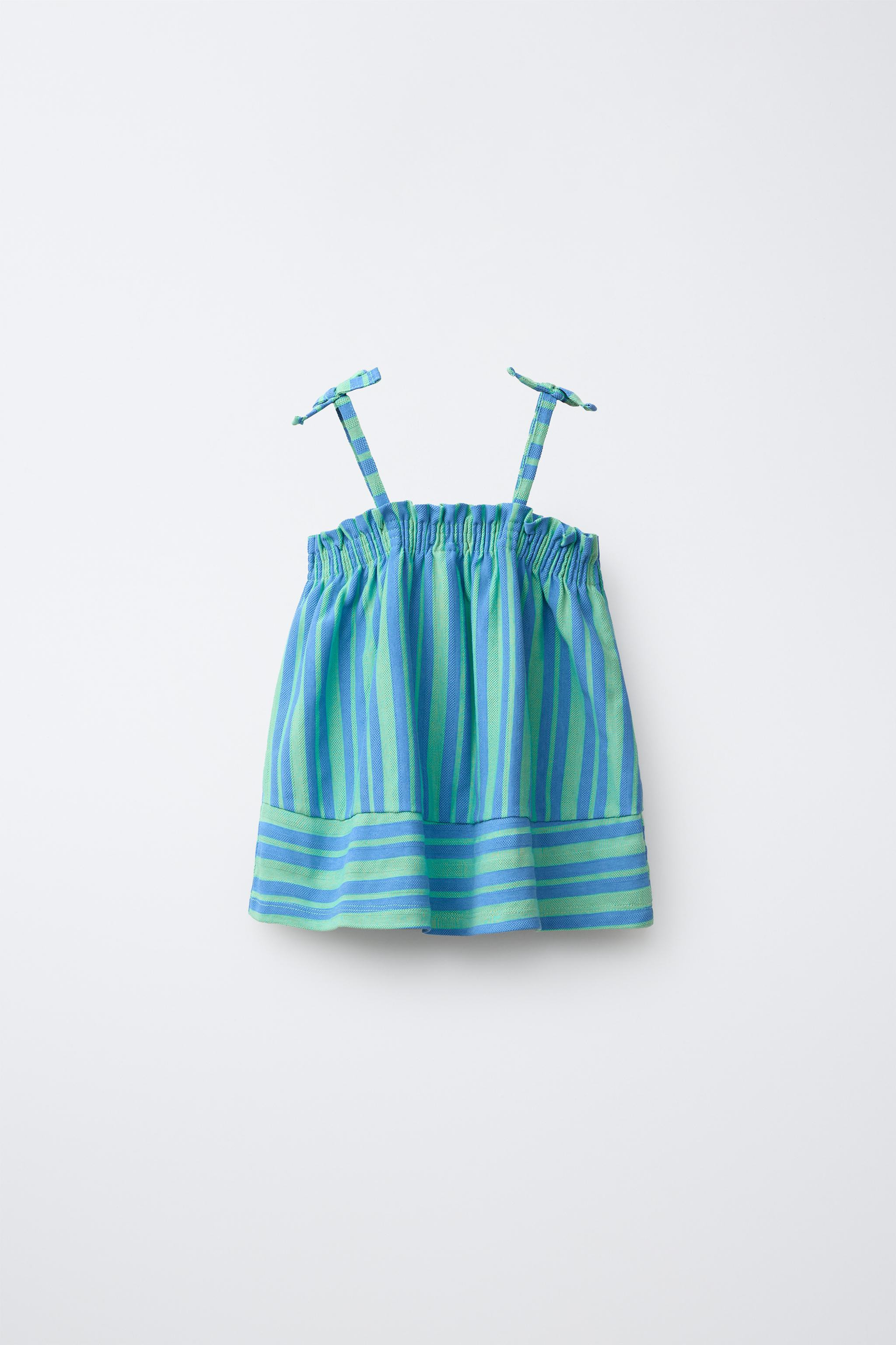 BOW TRIM STRIPED TEXTURED TOP | Zara US