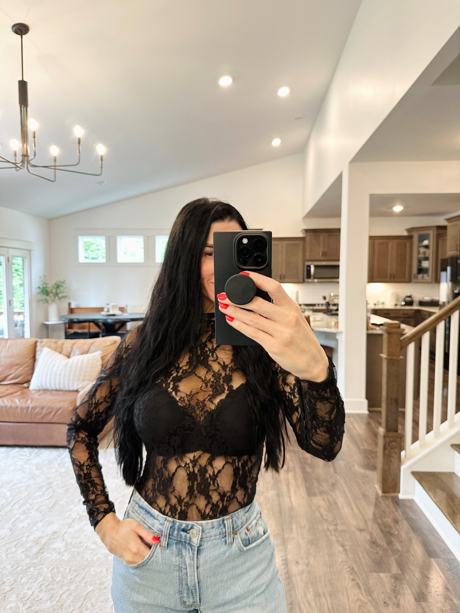 Long sleeve Lace top ✨🤌🏽
(size small)
Mmm...yes
#LTKStyleTip 

#LTKCyberWeek #LTKOver40 #LTKHoliday