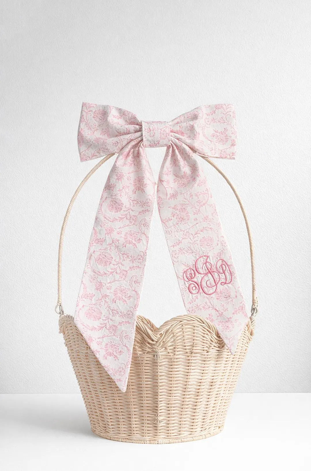 Personalized Bow For Easter Basket, Custom Embroidered Monogram Bow, Nursery Decor | Etsy (US)