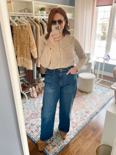 Pulling out the lighter weight knits for Spring and updating them with the best budget friendly wide leg denim that are on sale for 30% off! Fully stocked in all sizes! 

Spring outfit, work outfit, jeans 

#LTKmidsize #LTKfindsunder50 #LTKover40