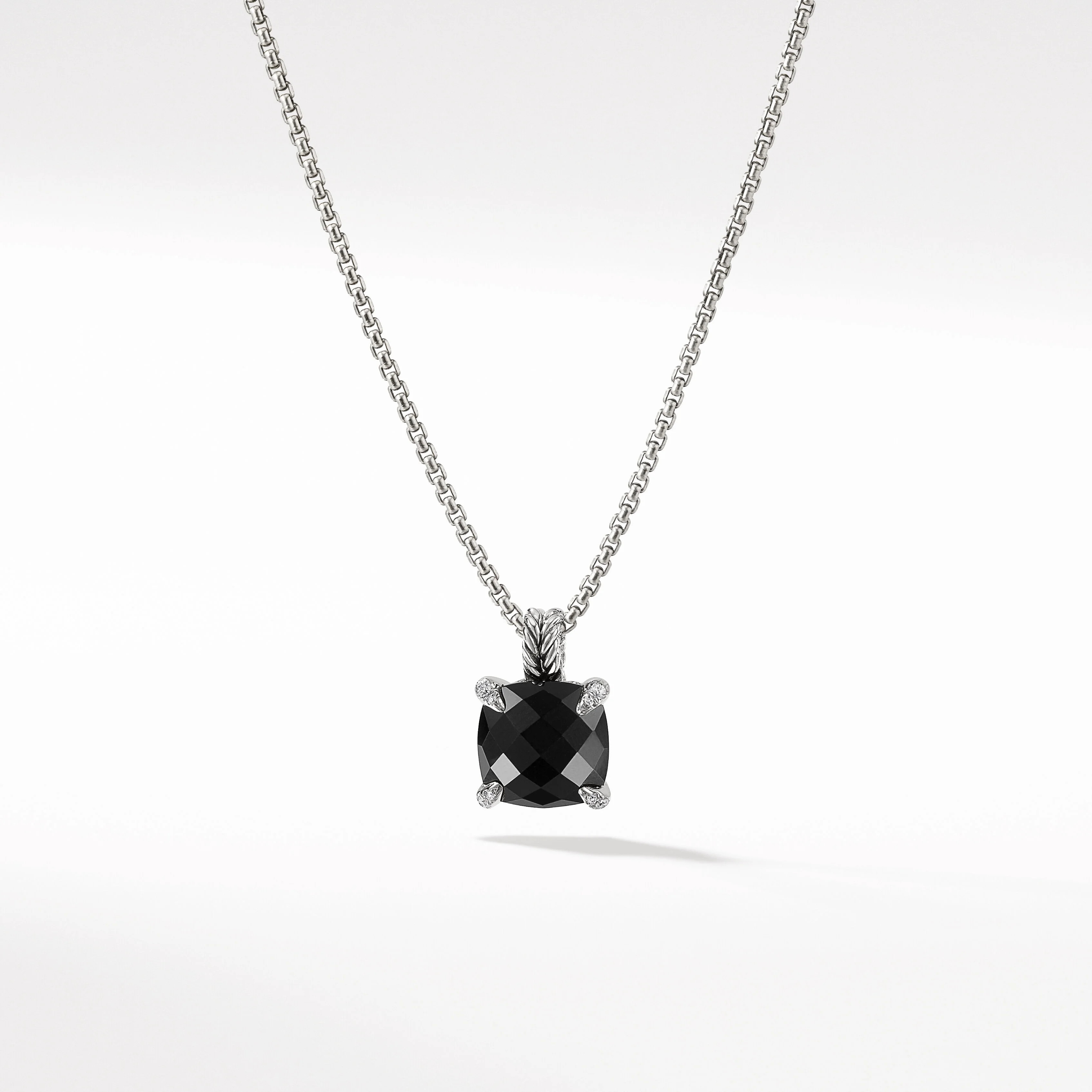 Chatelaine® Pendant Necklace with Black Onyx and Pavé Diamonds | David Yurman