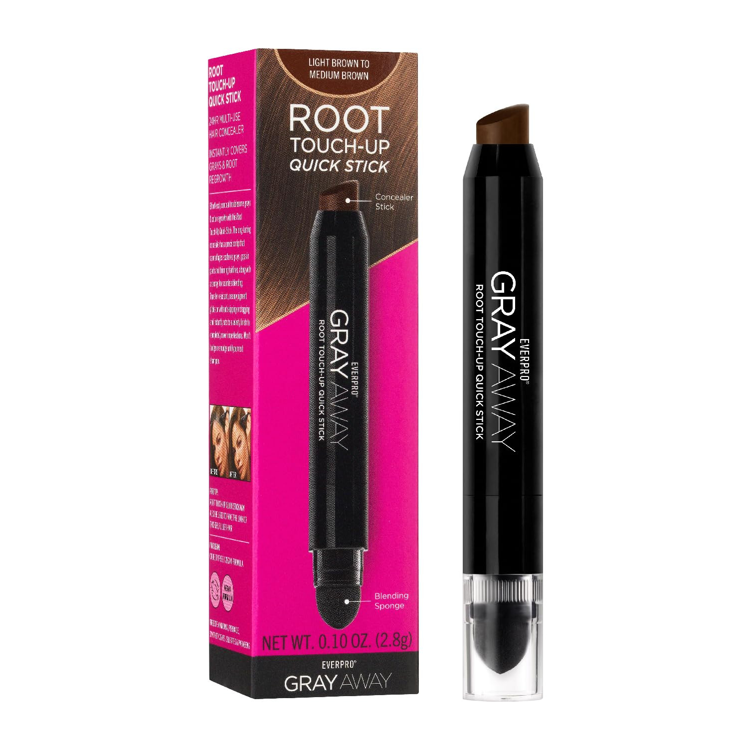 EVERPRO Gray Away Root Touchup Quick Stick, Light Brown, 0.1 Oz | Amazon (US)