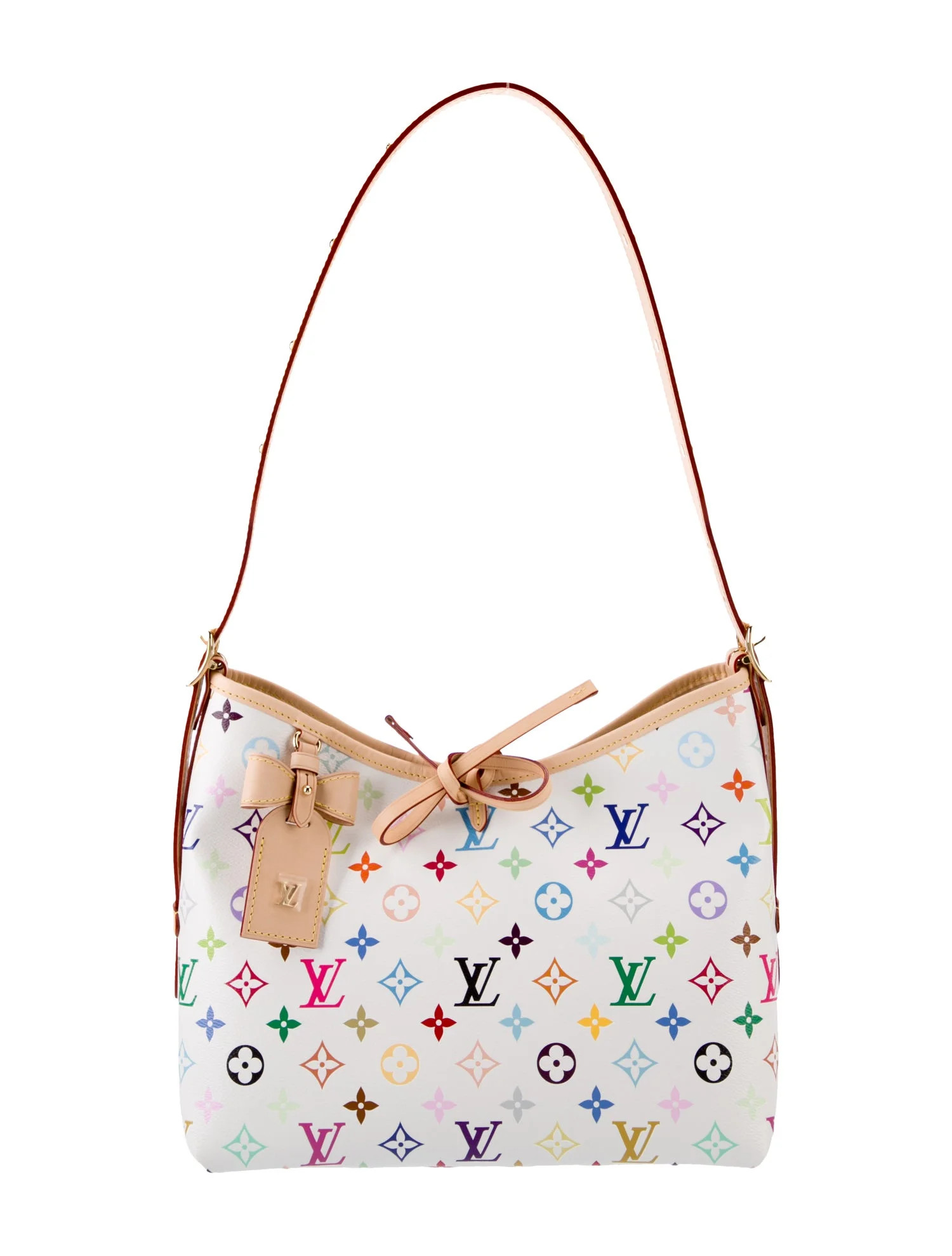 Louis Vuitton Multicolore Monogram x Takashi Murakami Carryall PM 2025 w/ Tags - White Shoulder B... | The RealReal
