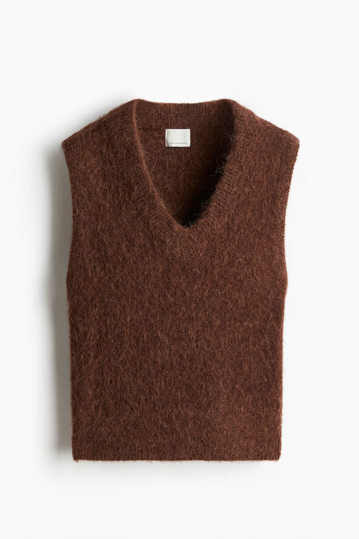 Alpaca-blend sweater vest - Dark brown - Ladies | H&M GB | H&M (UK, MY, IN, SG, PH, TW, HK)