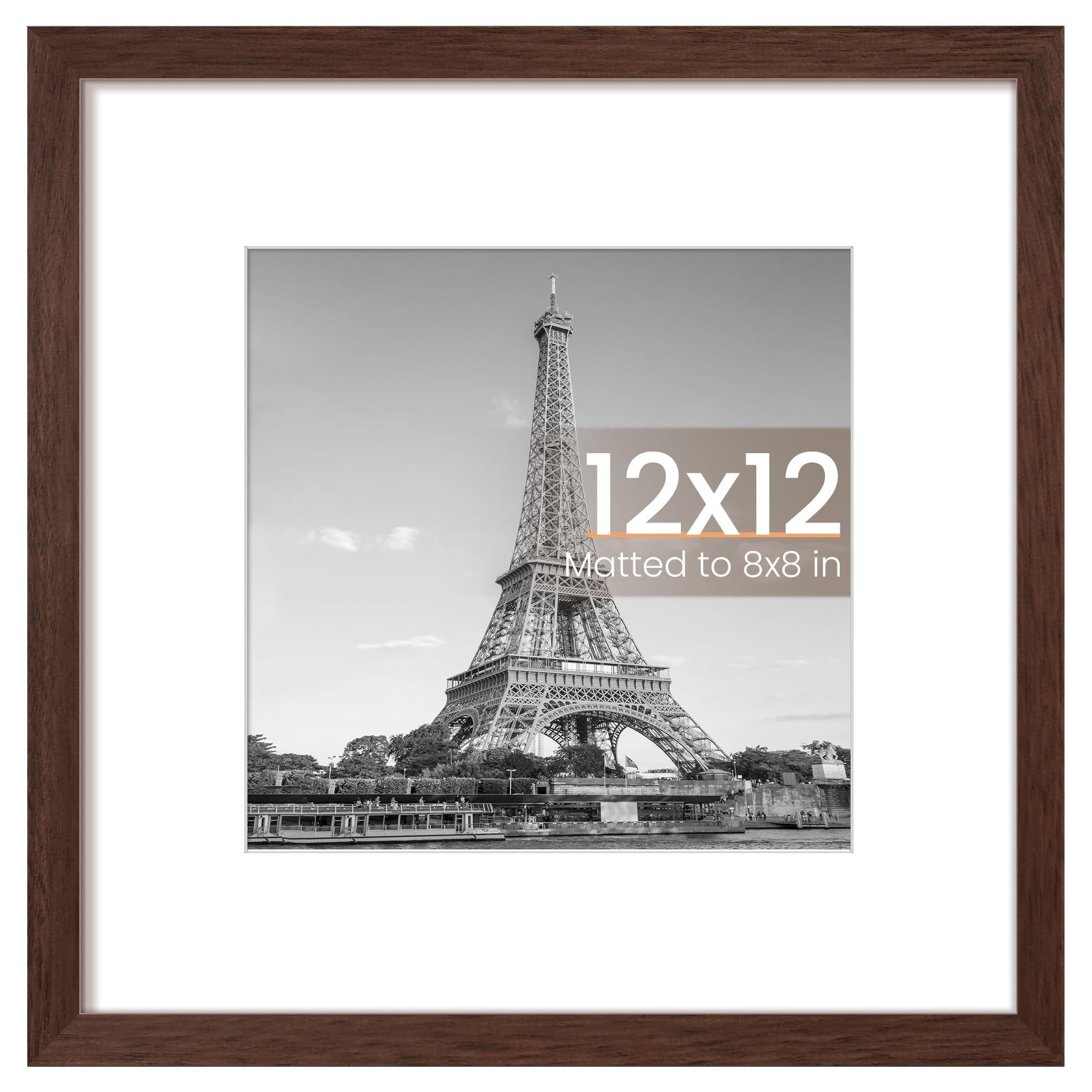 upsimples 12x12 Picture Frame, Display Pictures 8x8 with Mat or 12 x 12 Without, Wall Hanging Squ... | Amazon (US)