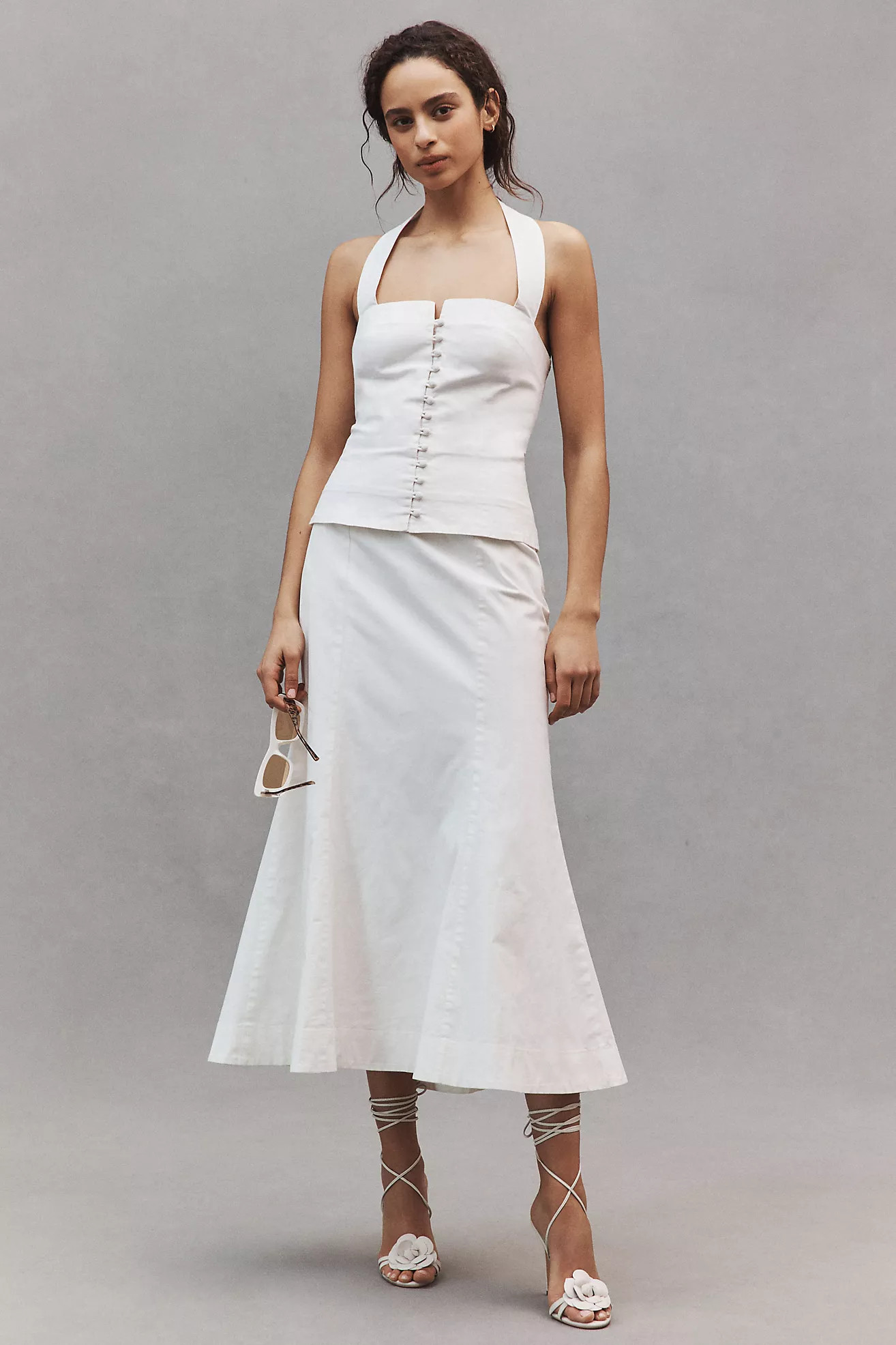 BHLDN Jayne Halter Midi Dress | Anthropologie (US)