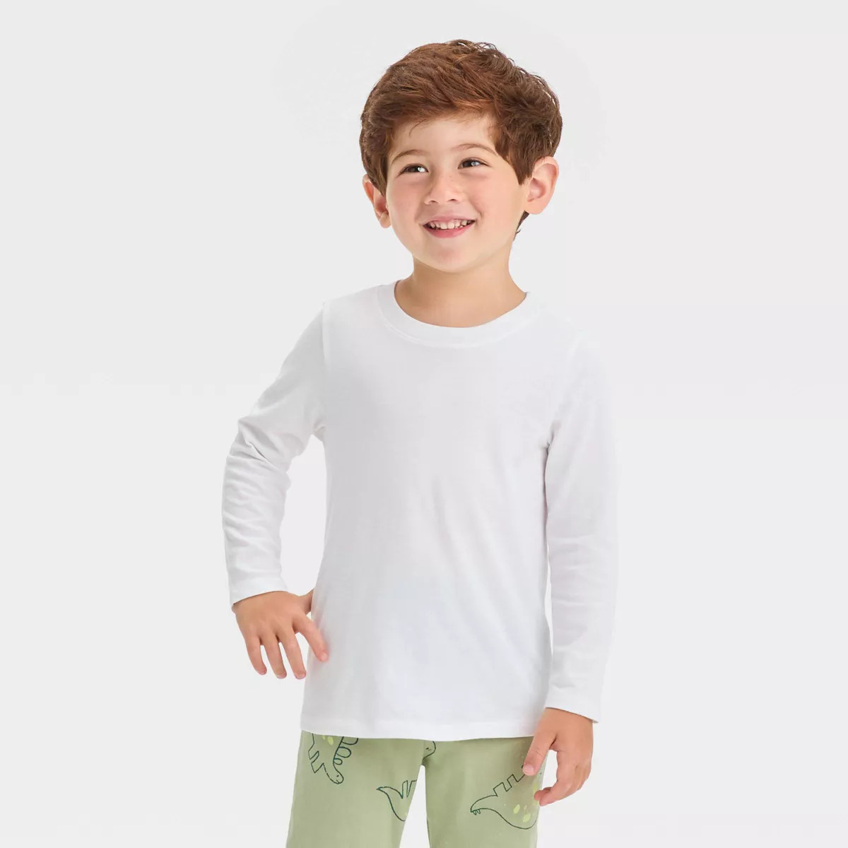Toddler Boys' Long Sleeve Solid T-Shirt - Cat & Jack™ | Target