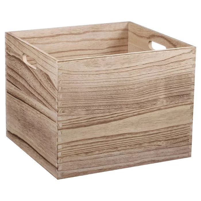 Large Wood Milk Crate Toy Storage Bin - Pillowfort™ | Target