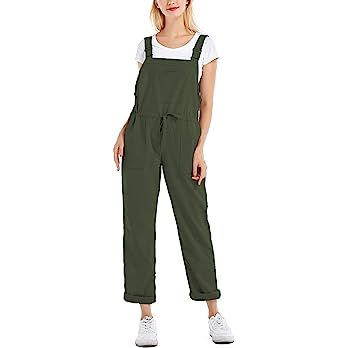 Gihuo Women's Adjustable Straps Loose Fashion Overalls Casual Jumpsuit | Amazon (US)
