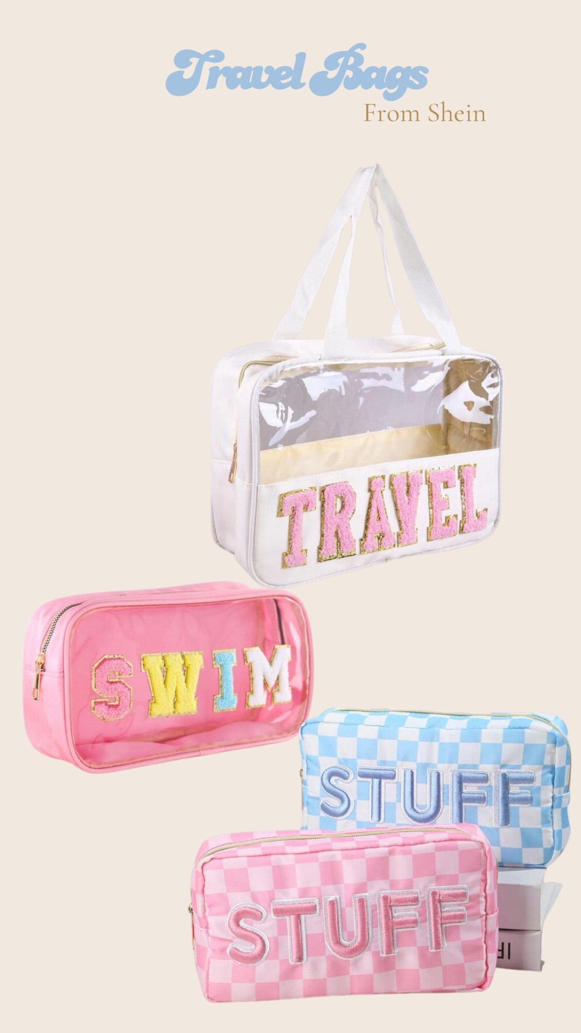 Cute little travel bags to keep you organized on your summer vacation!

Perfect graduation gift!!!

Grad gift, gift guide, travel, packing cubes, packing tips, Shein 

#LTKFestival #LTKGiftGuide #LTKtravel