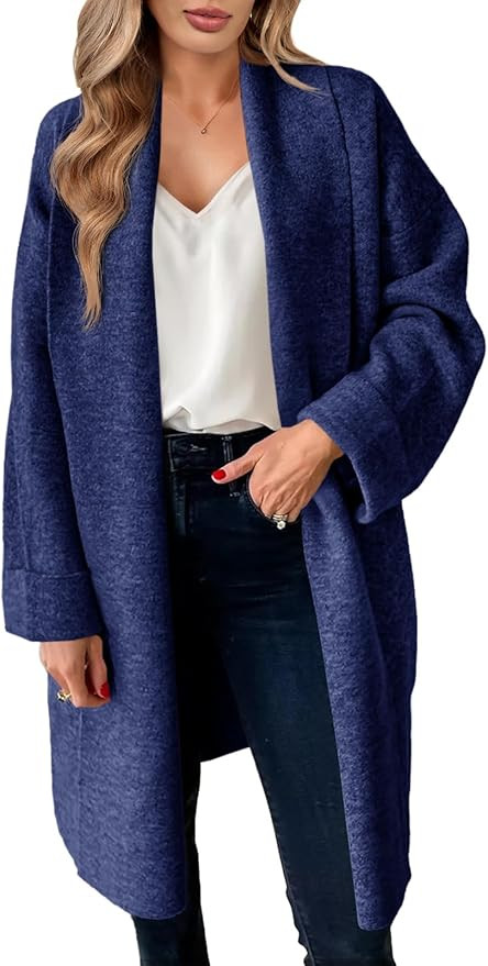 Saodimallsu Womens Long Cardigan Sweaters Chunky Open Front Oversized Slouchy Knit Fall Trendy Co... | Amazon (US)
