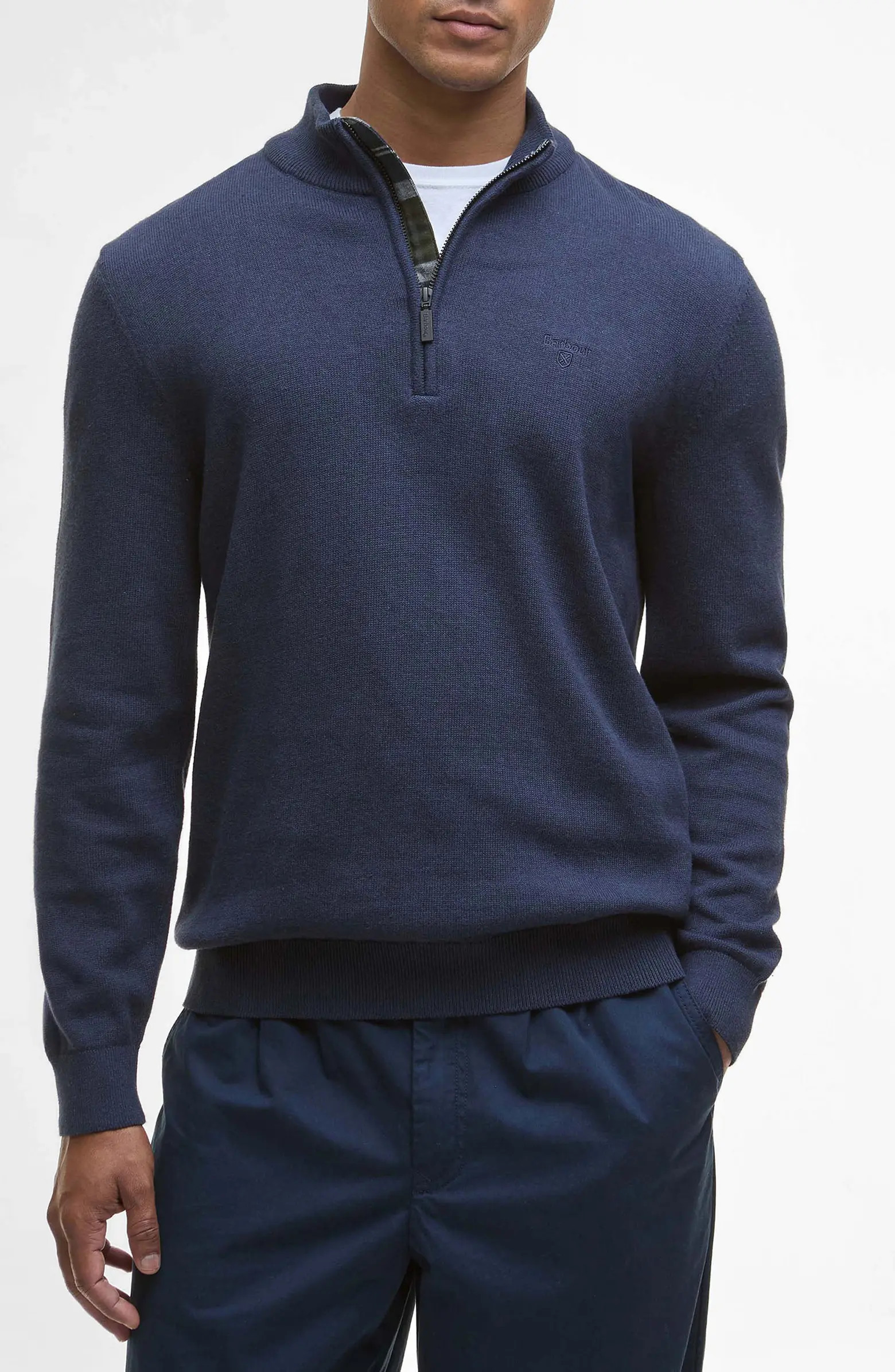 Barbour Avoch Mock Neck Cotton Half Zip Sweater | Nordstrom | Nordstrom