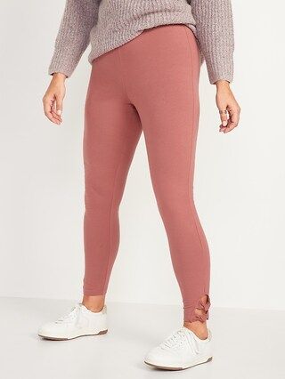 High-Waisted Double-Knot Ankle Leggings For Women | Old Navy (US)