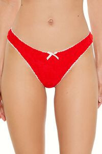 Heart Terry High-Leg Bikini Bottoms | Forever 21
