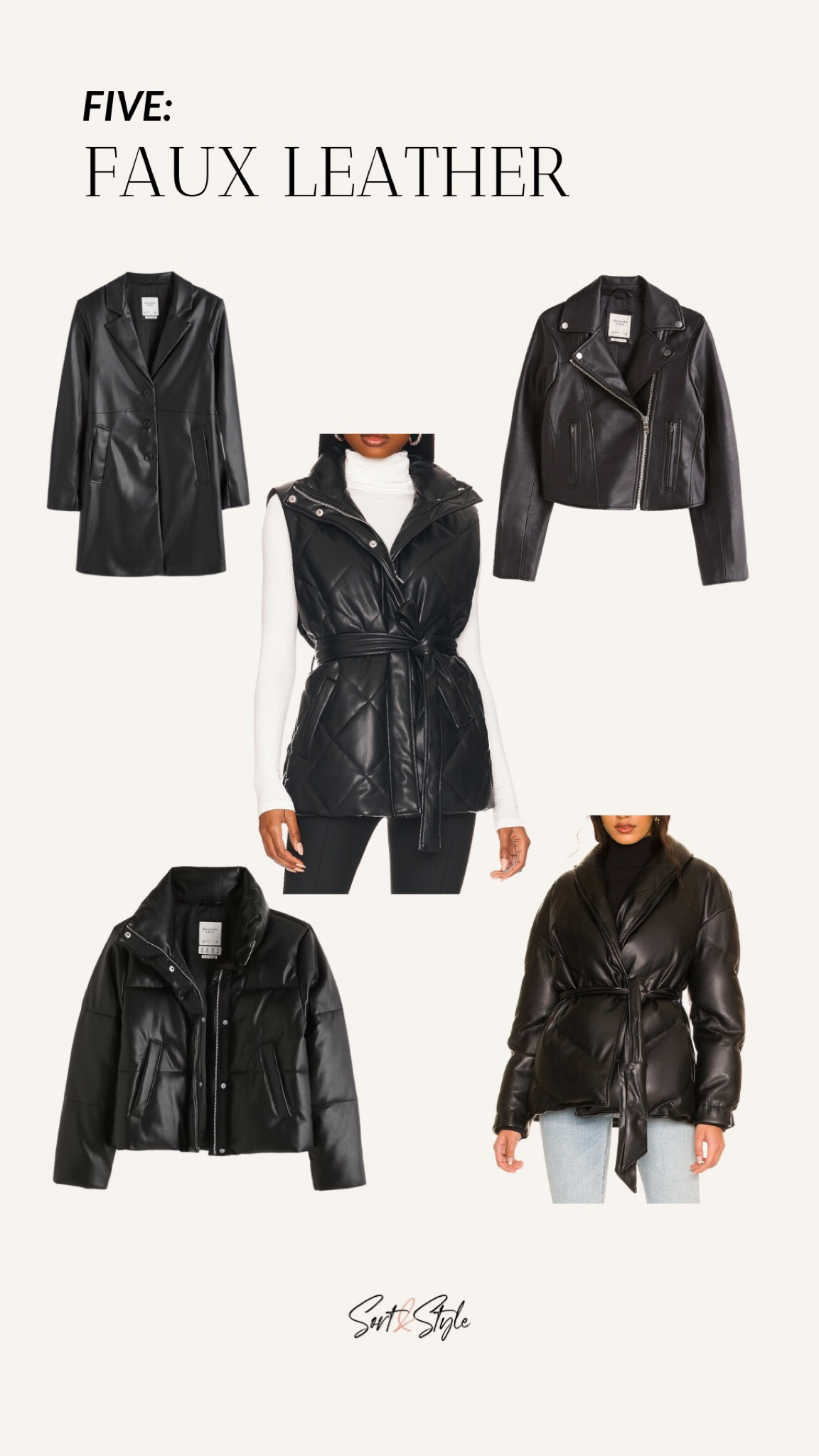 Faux Leather Outerwear for Fall/Winter 2022, outerwear trends, blazers, moto jackets, puffers, vests

#LTKunder100 #LTKstyletip #LTKSeasonal