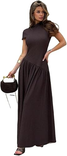 METOES Women's Summer 2026 Casual Short Sleeve Dress Long Dress | Amazon (US)