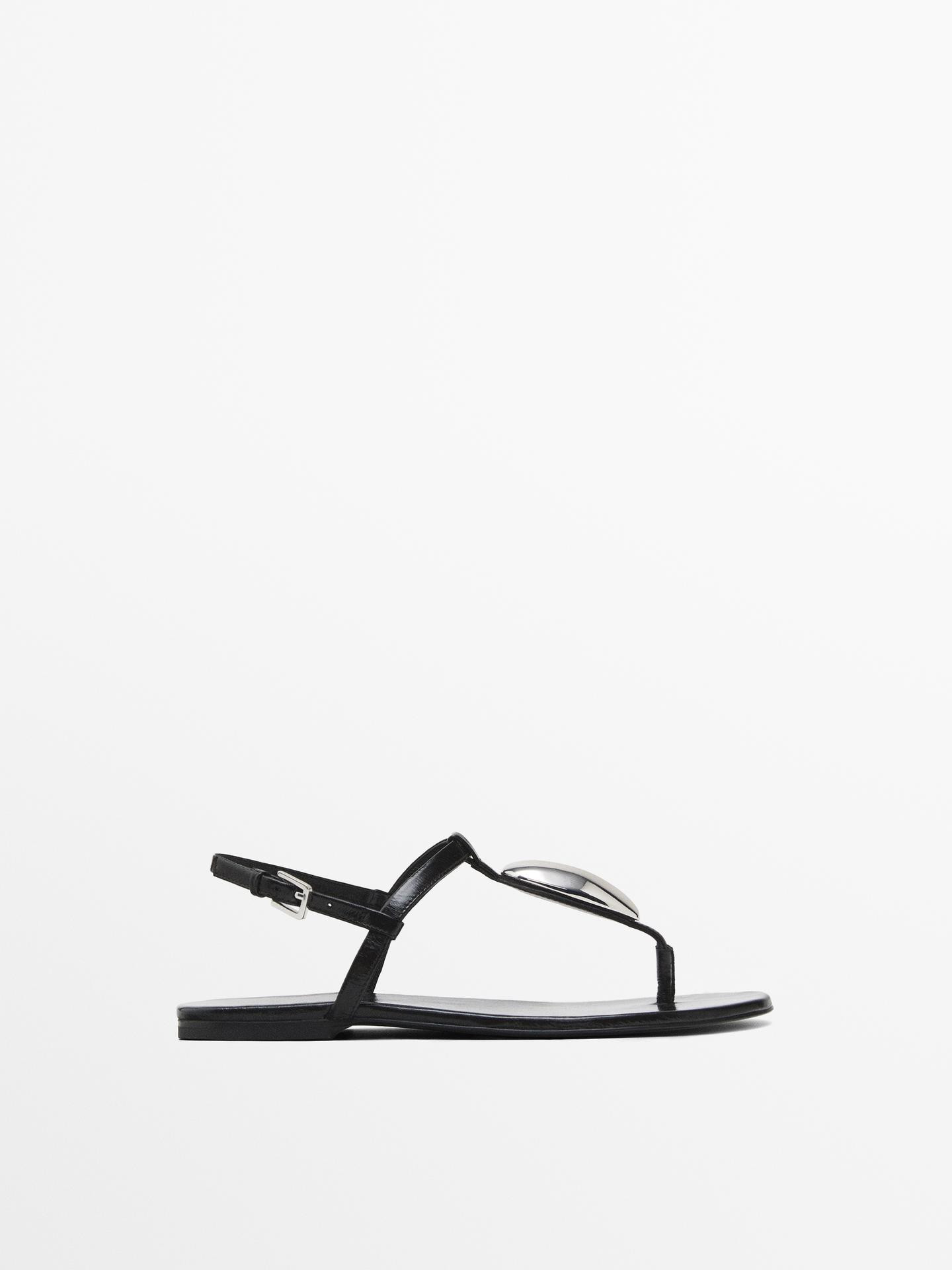 Rhinestone leather sandals
    
 $160.00  Add to basket  SELECT SIZE | Massimo Dutti US