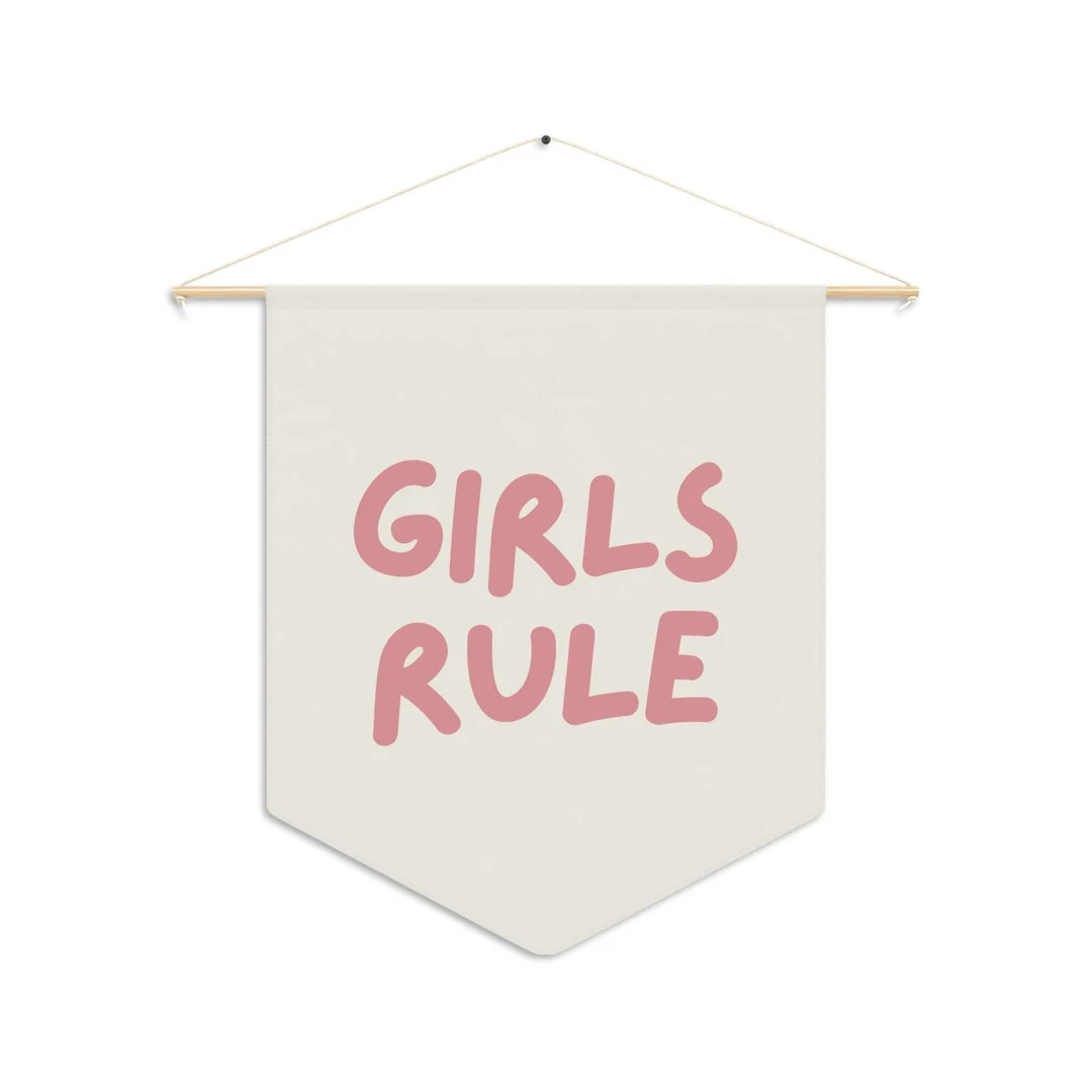 Pick Colors Girls Rule Wall Sign Girl Nursery Wall Hanging Little Girls Room Decor Sister Quotes ... | Etsy (US)