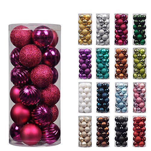KI Store Christmas Ball Ornaments Shatterproof Christmas Decorations Tree Balls 24ct SMALL for Holid | Amazon (US)