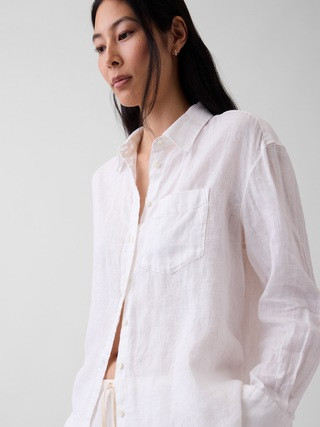 100% Linen Oversized Shirt | Gap (US)