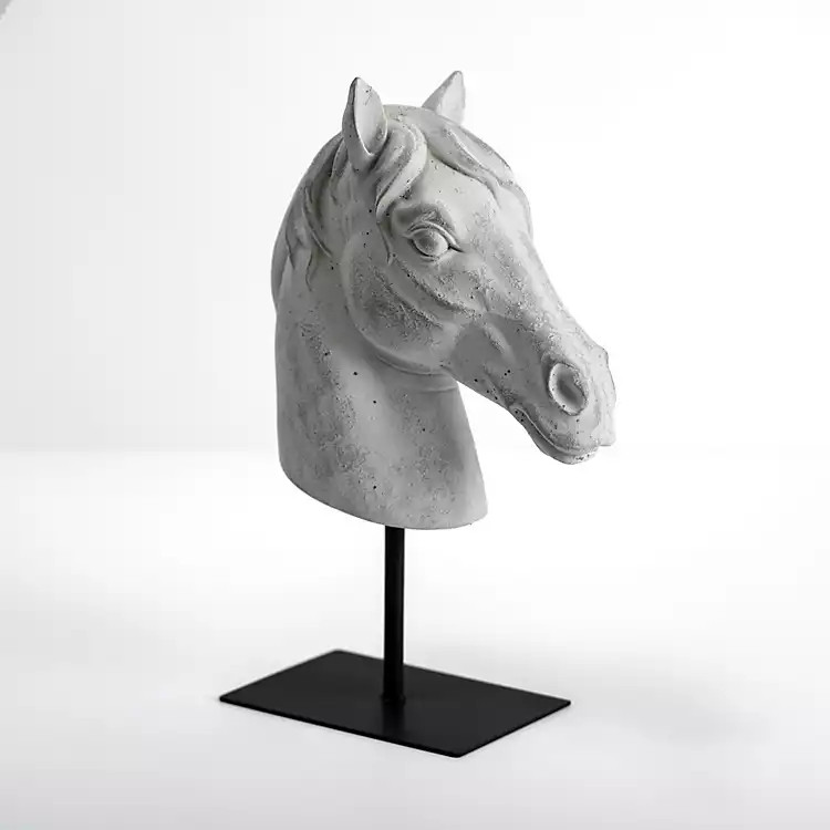 New! White Horse Head Figurine | Kirkland's Home