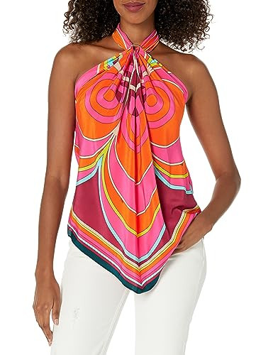 Trina Turk Women's Printed Marine Top, Multi, Size LG (US Women's 12) | Amazon (US)