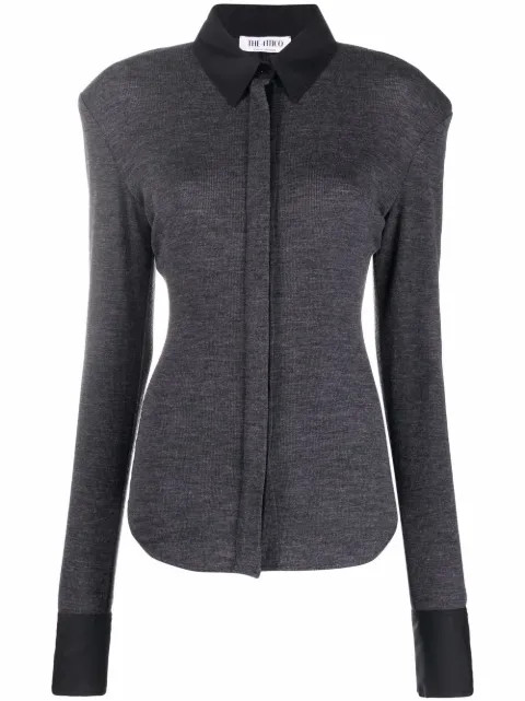 structured-shoulder knit top | Farfetch (CA)